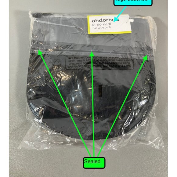 ahdorned Women's Black Messenger Bag with Adjustable Straps and Bonus Pouch, Dua - Picture 6 of 8